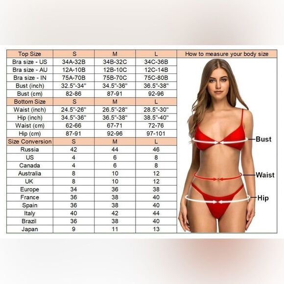 Pastel Peach Brazilian Bikini Top Bottom Large - Picture 8 of 8